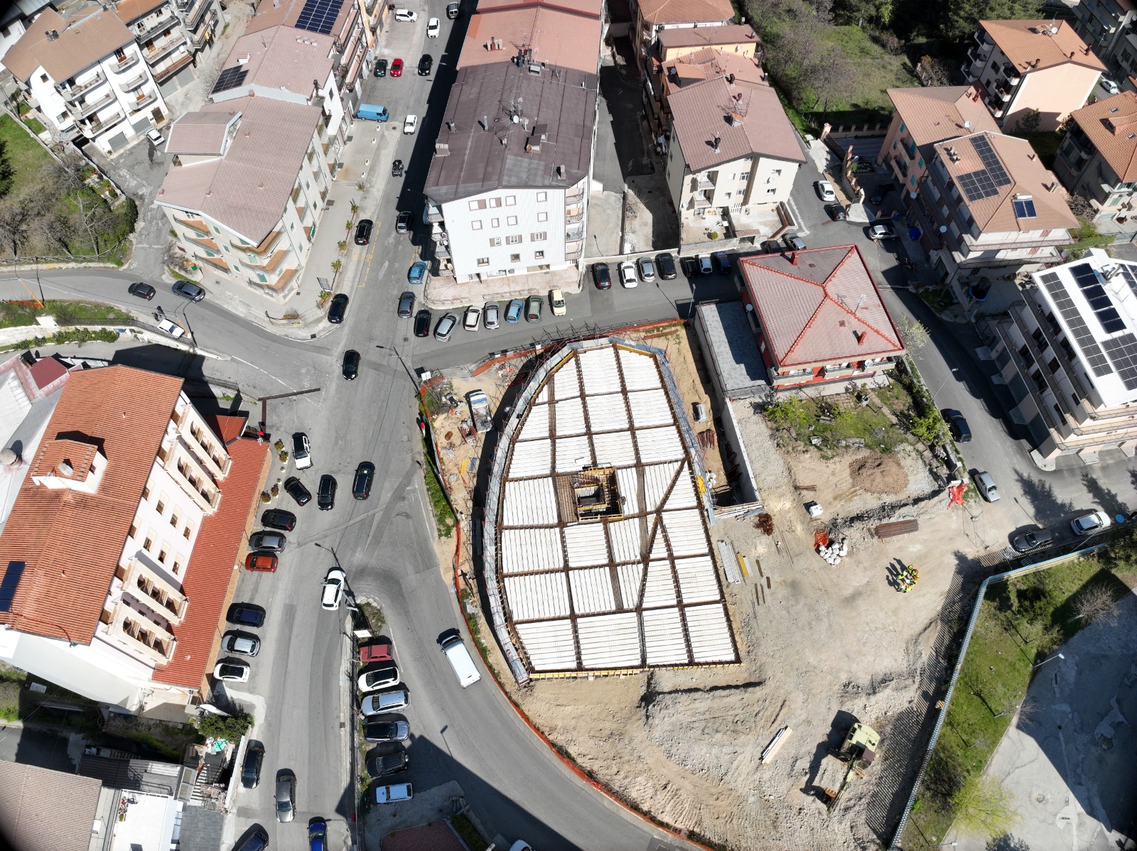 Panoramica aerea del cantiere
